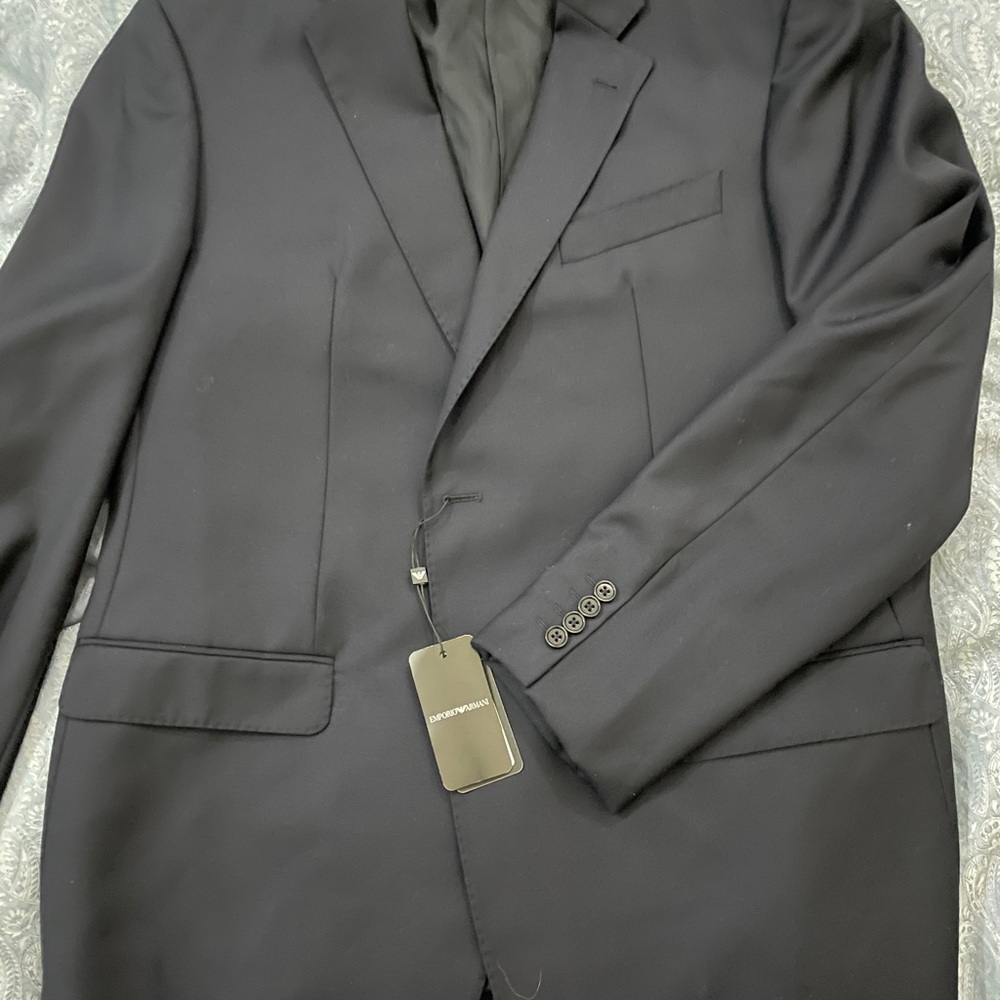 Emporio Armani G Line Solid Wool Blazer 58 (46 US) - Picture 3 of 10